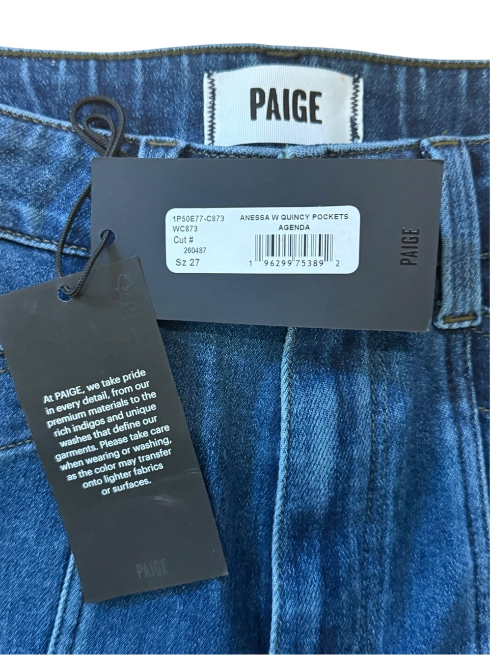PAIGE Women’s Anessa High Rise Wide Leg Ankle Jeans - Picture 4 of 12